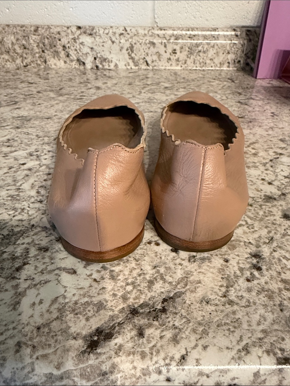 Chloe nude scalloped ballet flat - Picture 5 of 6